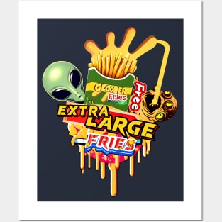 Glooper XL Fries (Free Cheese Sauce) Posters and Art